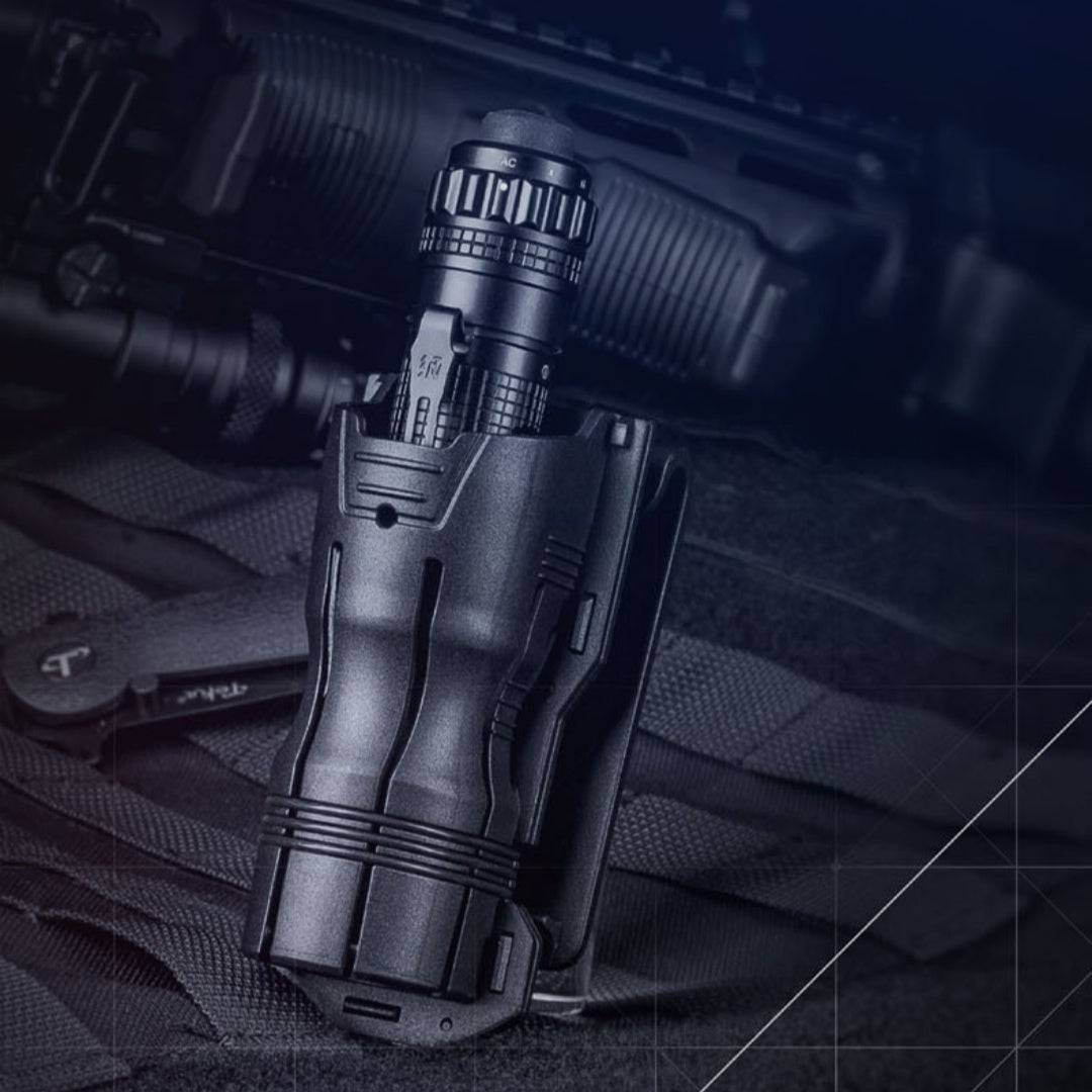 Illuminate Your Adventures with the 360-degree Rotating V6 Tactical Flashlight