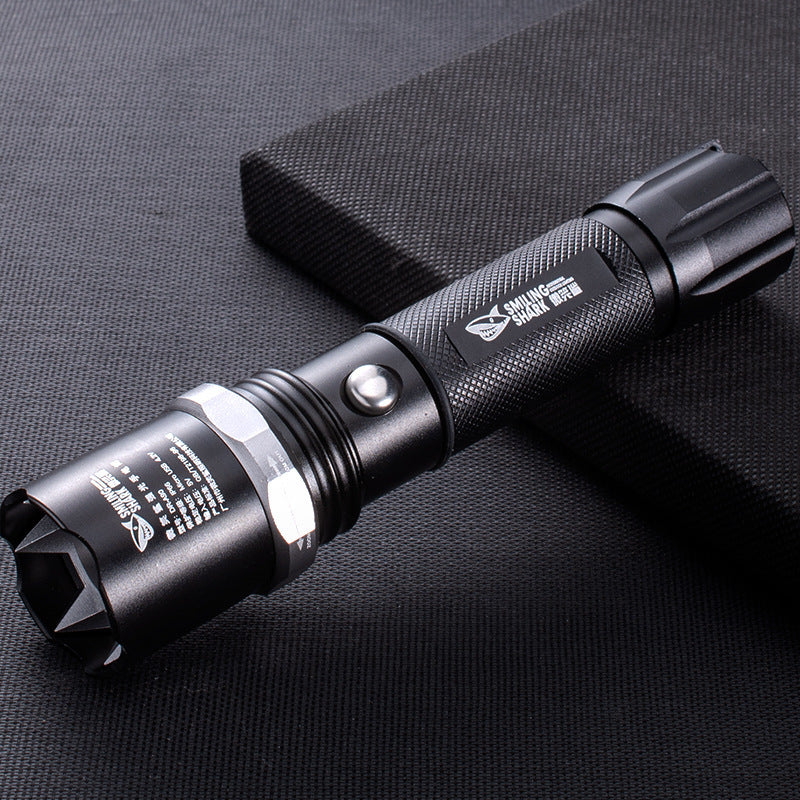 Illuminate Your Adventures with Our Aluminum Alloy Rechargeable Focusing LED Flashlight