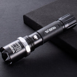 Illuminate Your Adventures with Our Aluminum Alloy Rechargeable Focusing LED Flashlight