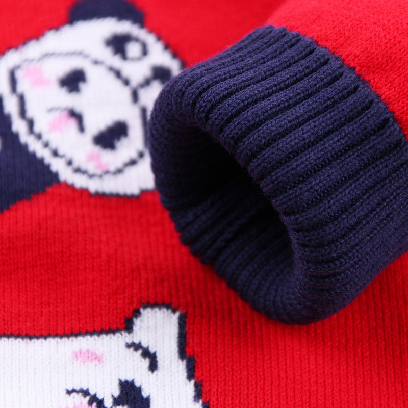 Kids Cardigan V-Neck Single-breasted Sweater