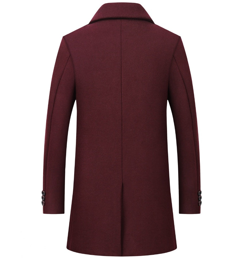 Coat men's woolen coat