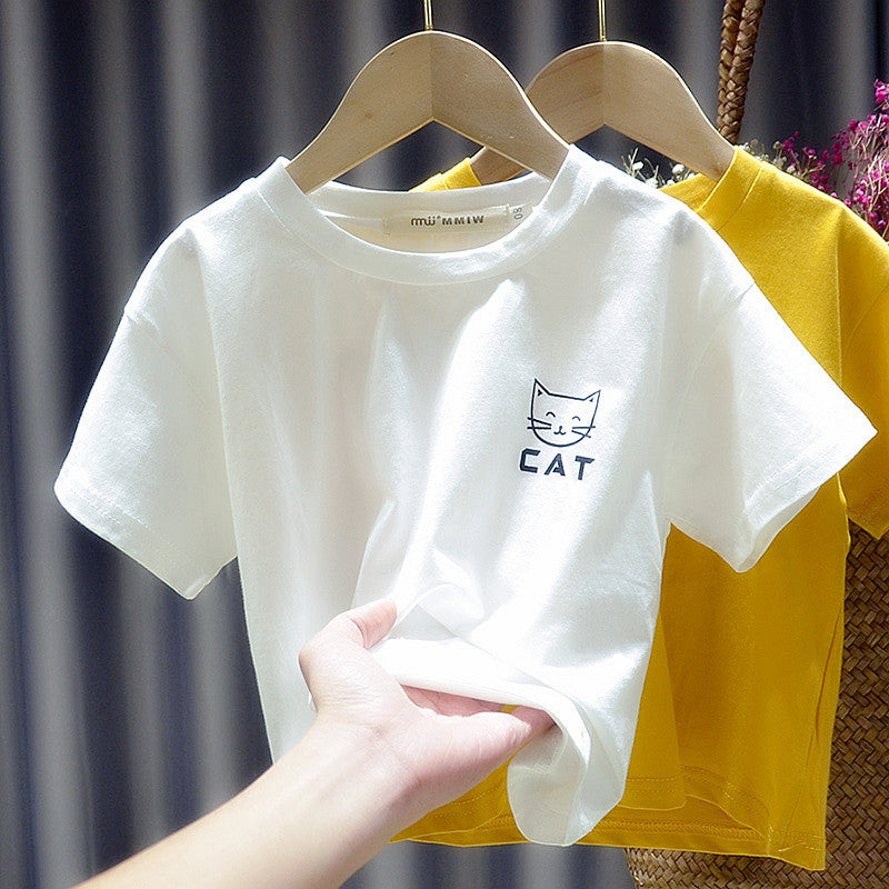 Kids All-Match Round Neck Short Sleeve Shirt