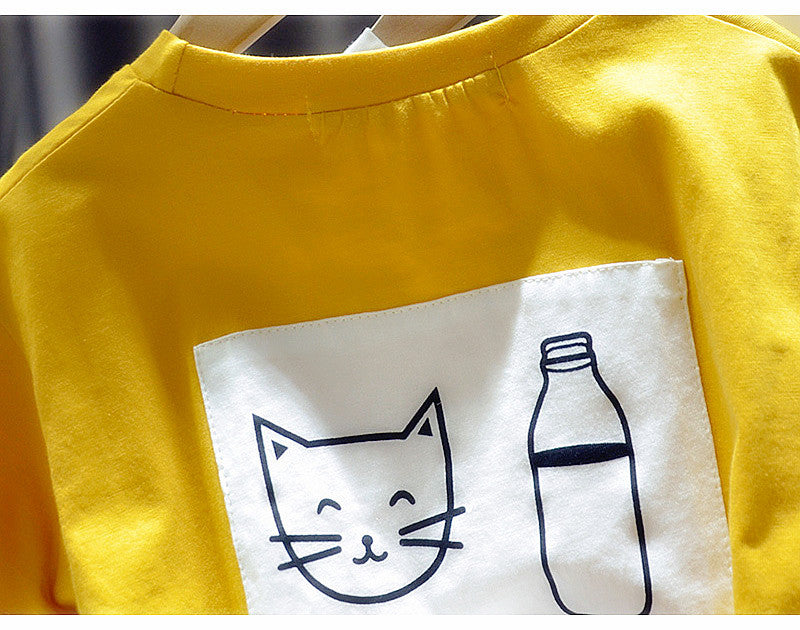 Kids All-Match Round Neck Short Sleeve Shirt