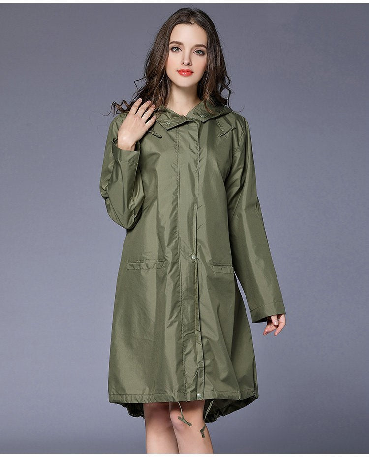 Women Camping long raincoat