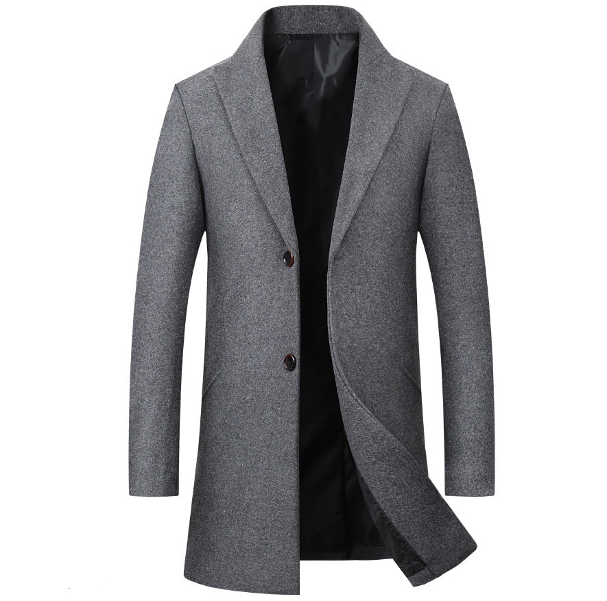 Coat men's woolen coat