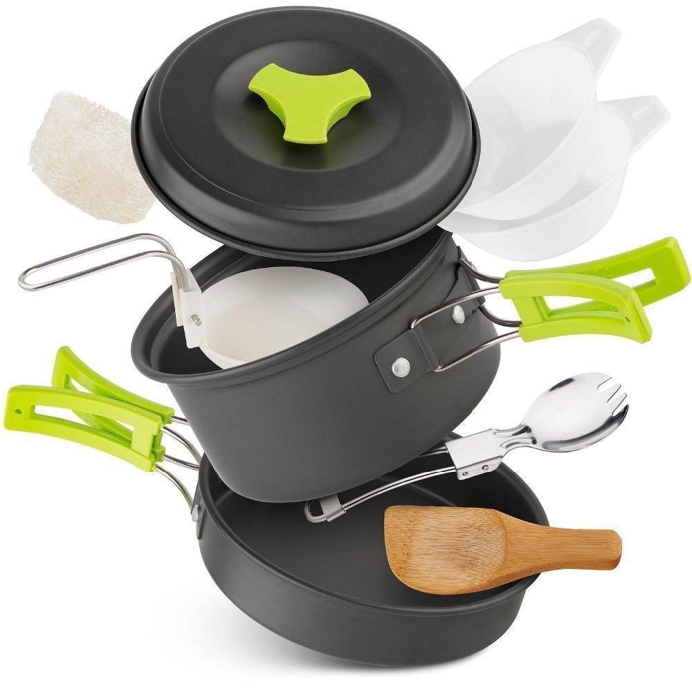 Outdoor 1-2 people camping cookware set