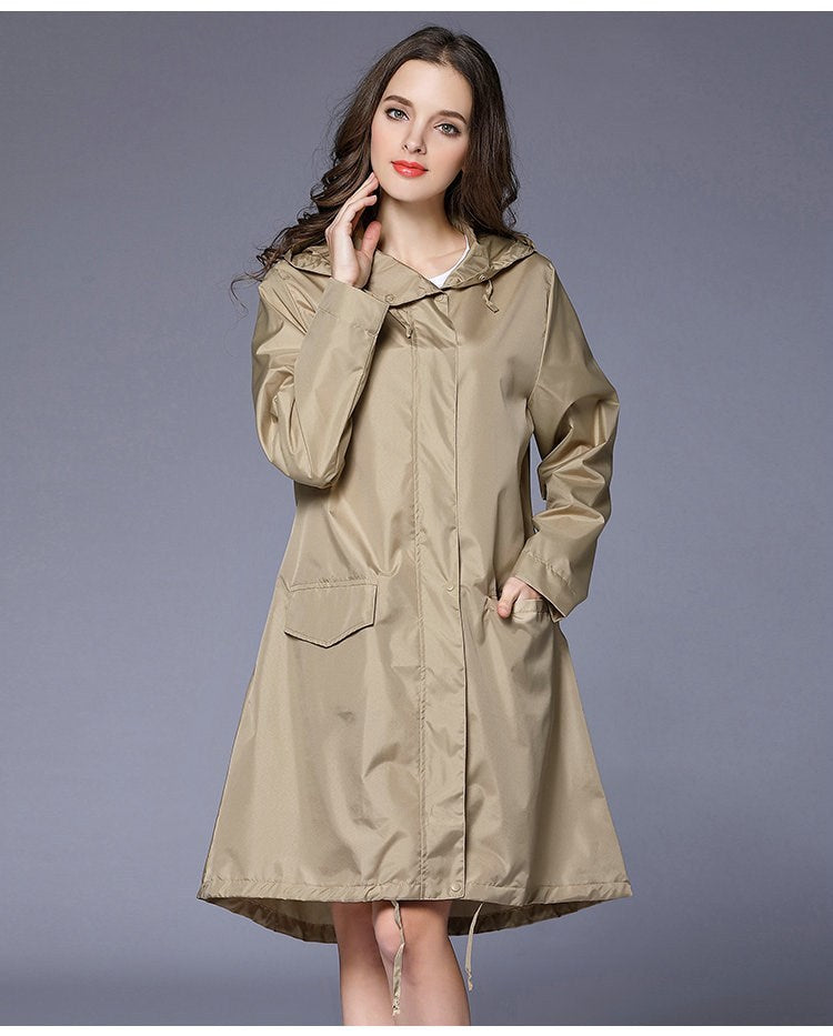 Women Camping long raincoat