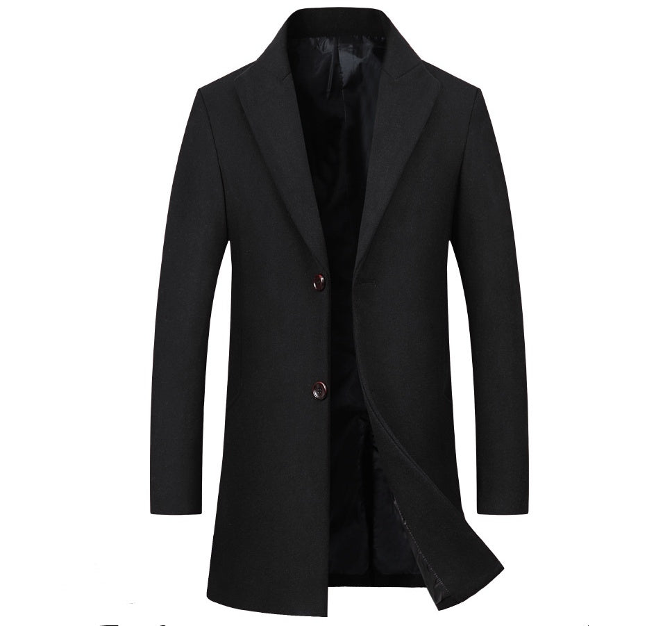 Coat men's woolen coat