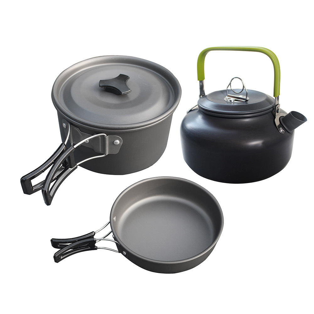 Outdoor Camping Cookware Combination Teapot Set Meal