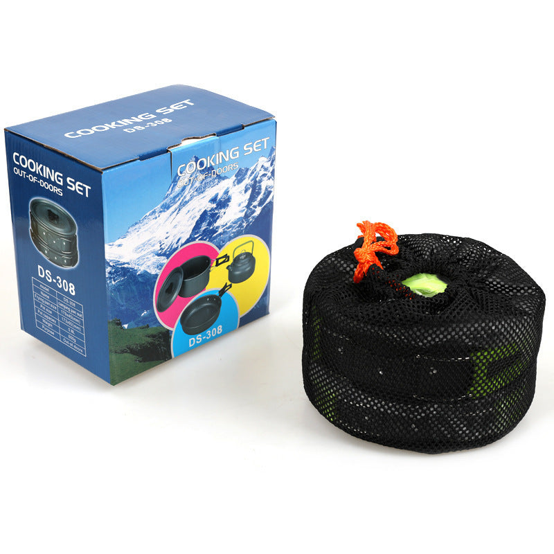 Outdoor Camping Cookware Combination Teapot Set Meal