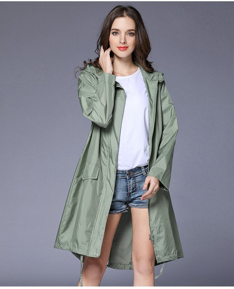 Women Camping long raincoat